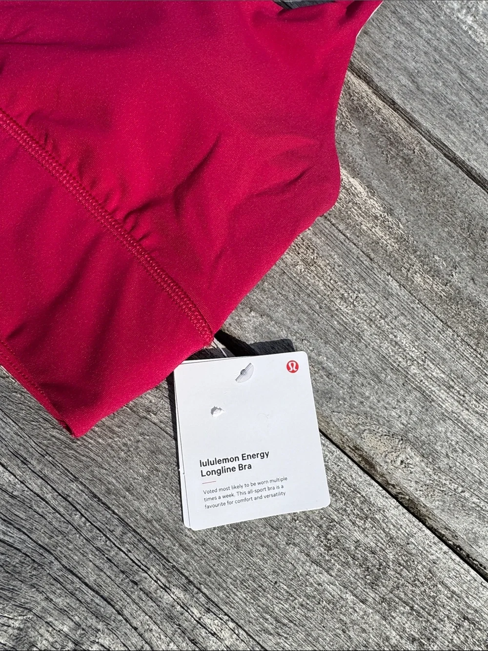 Lululemon Energy Longline‎ Bra Berry Rumble Size 10 NWT Medium Support B–D Cups